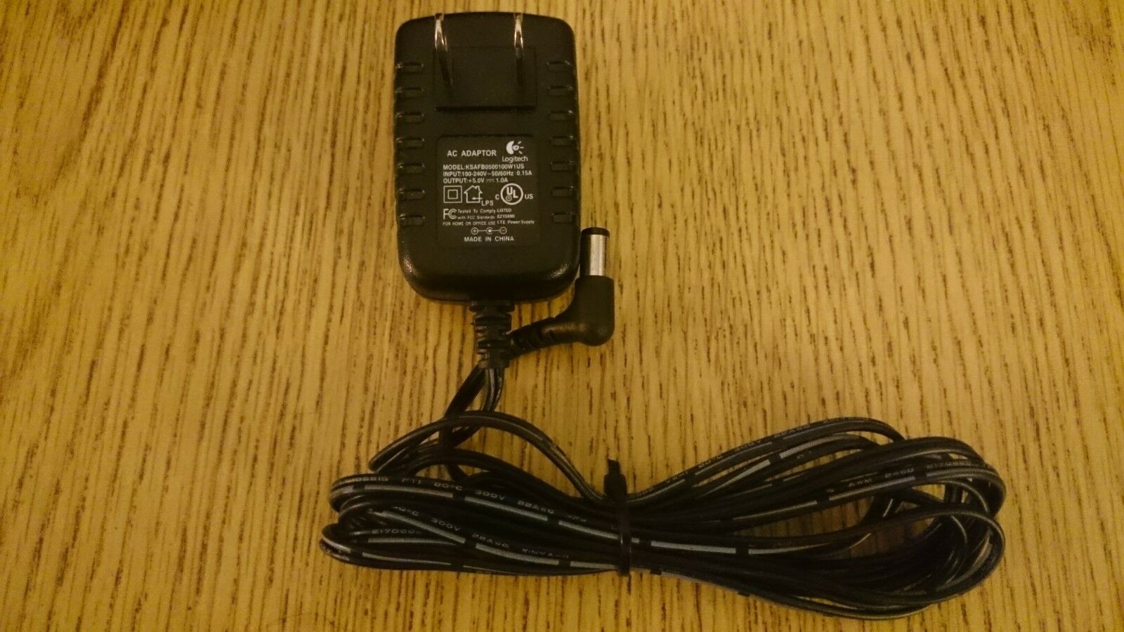 Genuine 5.0V 1A Logitech AC Adaptor KSAFB0500100W1US wall plug adapter - Click Image to Close